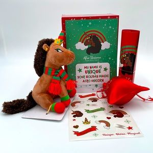 Afro Unicorn - Holiday Magic Afro Unicorn - Plush, Stickers, DIY‎ Calendar, Gift